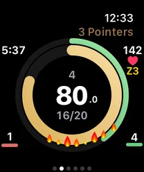 Apple Watch Classic face: makes, shots and percentage around a streak ring