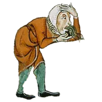 A figure looking queasy